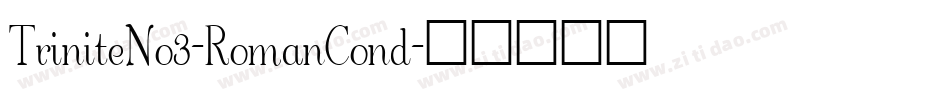 TriniteNo3-RomanCond字体转换