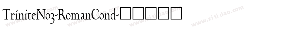 TriniteNo3-RomanCond字体转换