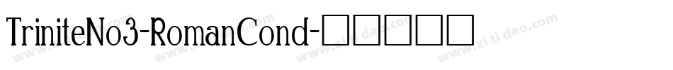 TriniteNo3-RomanCond字体转换