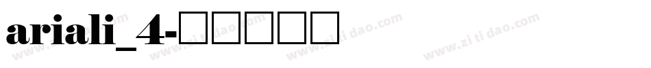 ariali_4字体转换
