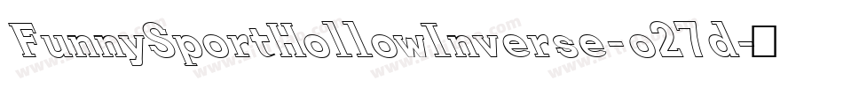 FunnySportHollowInverse-o27d字体转换