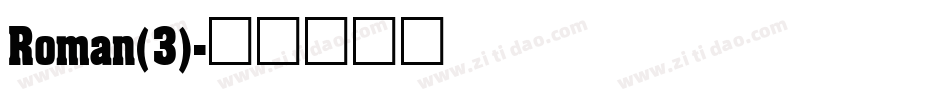 Roman(3)字体转换