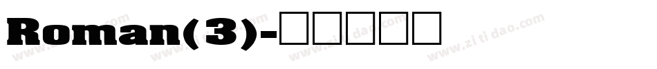 Roman(3)字体转换