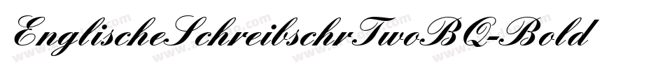 EnglischeSchreibschrTwoBQ-Bold字体转换
