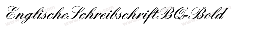 EnglischeSchreibschriftBQ-Bold字体转换