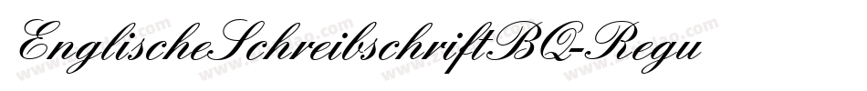 EnglischeSchreibschriftBQ-Regular字体转换