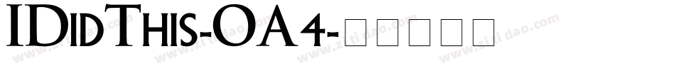 IDidThis-OA4字体转换