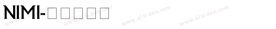 nimi字体转换