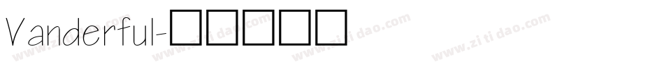 Vanderful字体转换