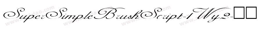 SuperSimpleBrushScript-1Wy2字体转换