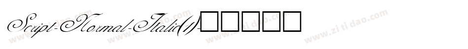 Script-Normal-Italic(1)字体转换