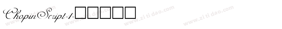 ChopinScript-1字体转换