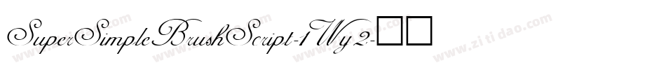 SuperSimpleBrushScript-1Wy2字体转换
