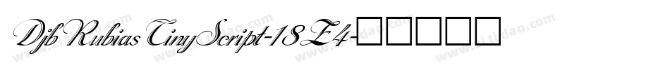 DjbRubiasTinyScript-18Z4字体转换