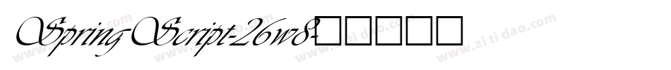 SpringScript-26w8字体转换