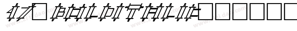 47-BoldItalic字体转换
