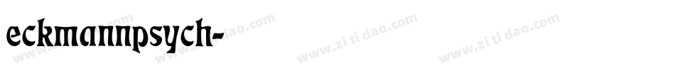 eckmannpsych字体转换