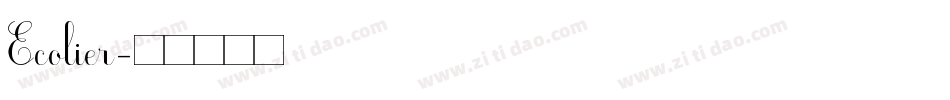 Ecolier字体转换