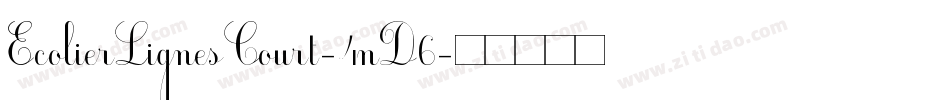 EcolierLignesCourt-4nD6字体转换