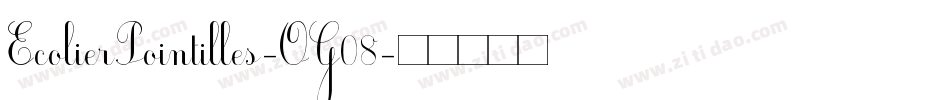 EcolierPointilles-OG08字体转换