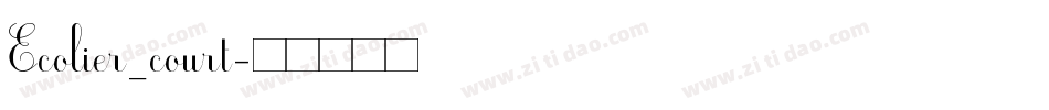 Ecolier_court字体转换