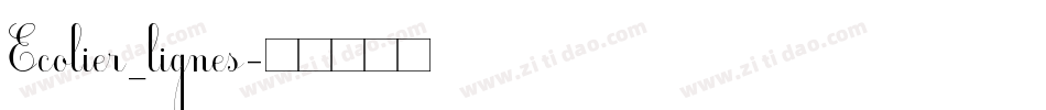 Ecolier_lignes字体转换