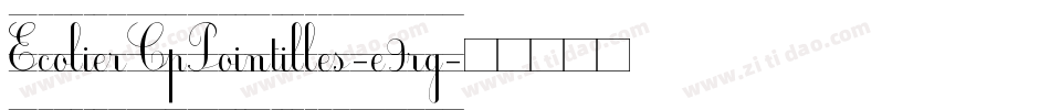 EcolierCpPointilles-e9rg字体转换
