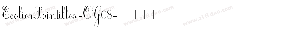 EcolierPointilles-OG08字体转换