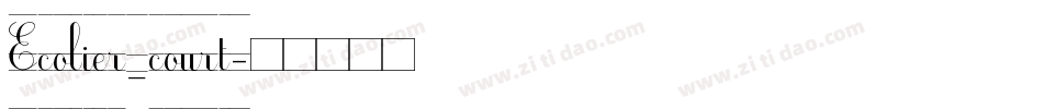Ecolier_court字体转换