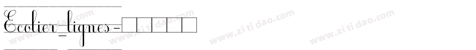 Ecolier_lignes字体转换