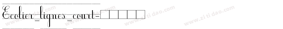 Ecolier_lignes_court字体转换