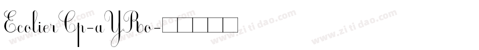 EcolierCp-aYRo字体转换