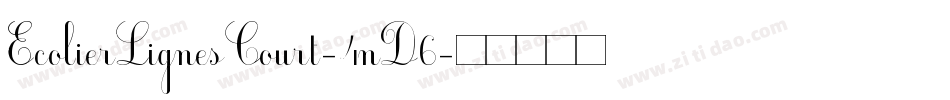 EcolierLignesCourt-4nD6字体转换