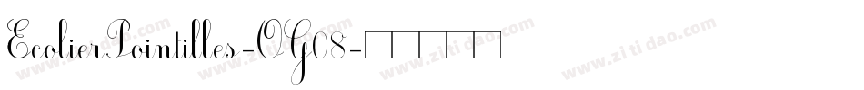 EcolierPointilles-OG08字体转换