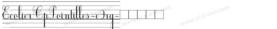 EcolierCpPointilles-e9rg字体转换
