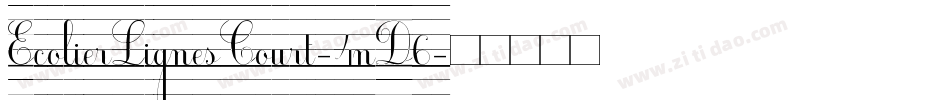 EcolierLignesCourt-4nD6字体转换