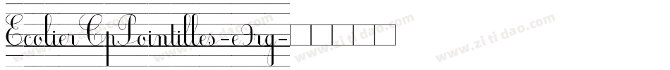 EcolierCpPointilles-e9rg字体转换
