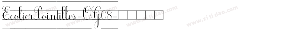 EcolierPointilles-OG08字体转换