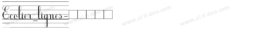 Ecolier_lignes字体转换