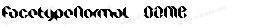FacetypeNormal-8ZMB字体转换