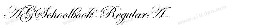 AGSchoolbook-RegularA字体转换
