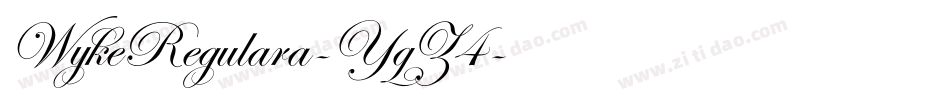 WykeRegulara-YqZ4字体转换