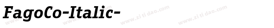FagoCo-Italic字体转换
