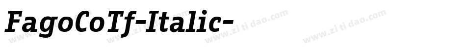 FagoCoTf-Italic字体转换