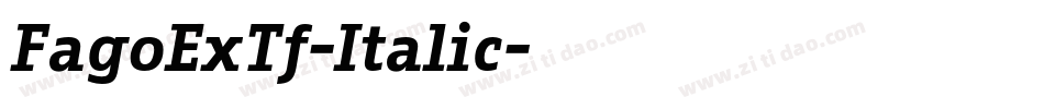 FagoExTf-Italic字体转换