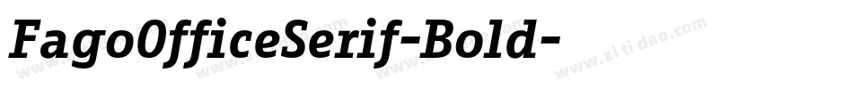 FagoOfficeSerif-Bold字体转换