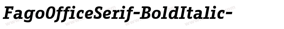 FagoOfficeSerif-BoldItalic字体转换