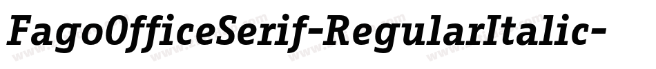 FagoOfficeSerif-RegularItalic字体转换