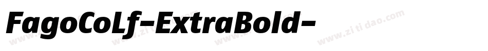 FagoCoLf-ExtraBold字体转换