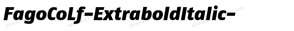 FagoCoLf-ExtraboldItalic字体转换